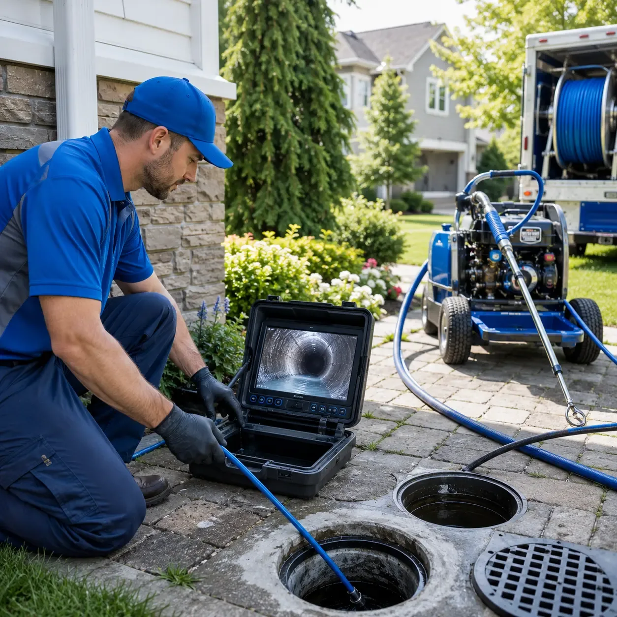 Outdoor drain cleaning professionals serving Sadler, TX